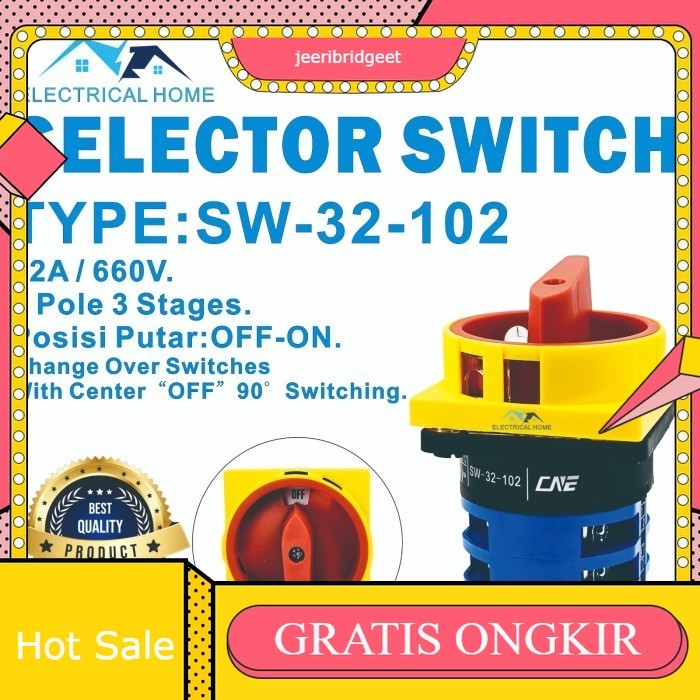 Selector Switch/ Cam Switch OFF-ON 32A
