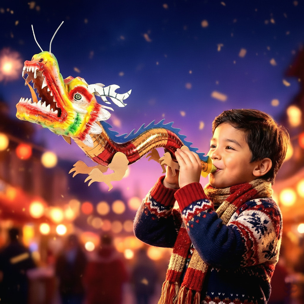 Terompet Naga Metalik - Trompet Tahun Baru