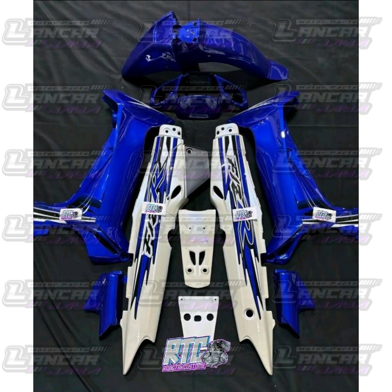 full set body halus fiz r f1zr biru putih set stiker cover bodi fiz r f1zr biru putih special editio