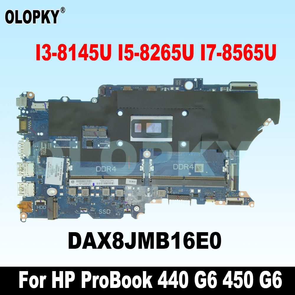DAX8JMB16E0 DA0X8JMB8E0 for HP ProBook 440 G6 450 G6 laptop motherboard with i3-8145U i5-8265U i7-85