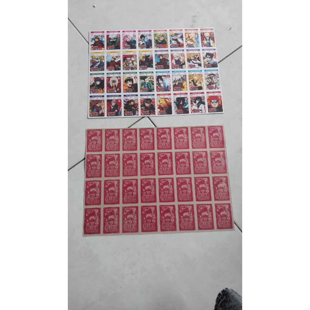 [ MARDATILA STORE ] 10  LEMBARN KARTU KWARTET LEMBARAN / LEMBAR KWARTET BELUM POTONGAN / KWARTET LEM