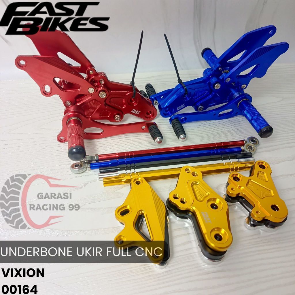 FOOT STEP UNDERBON UB Step Depan Underbone Ukir Yamaha Vixion Old & Vixion New Full CNC Step Underbu