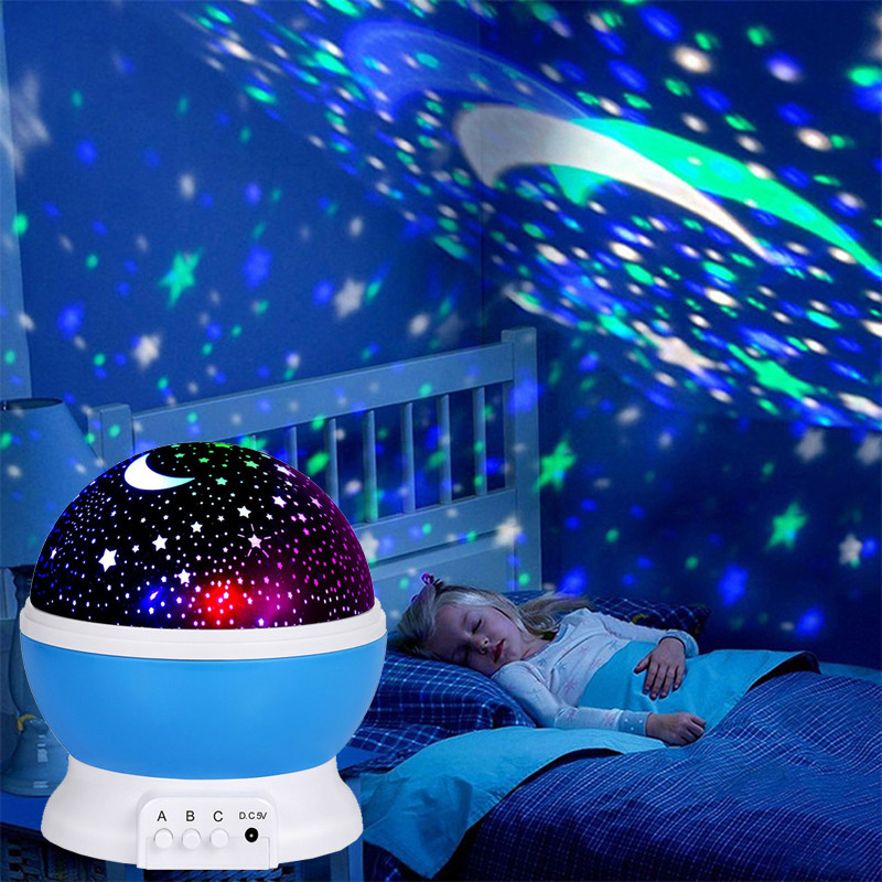Starry Sky Projector Night Light Projector Baby Lamp Decor Rotating Starry Nursery Moon Galaxy Proje