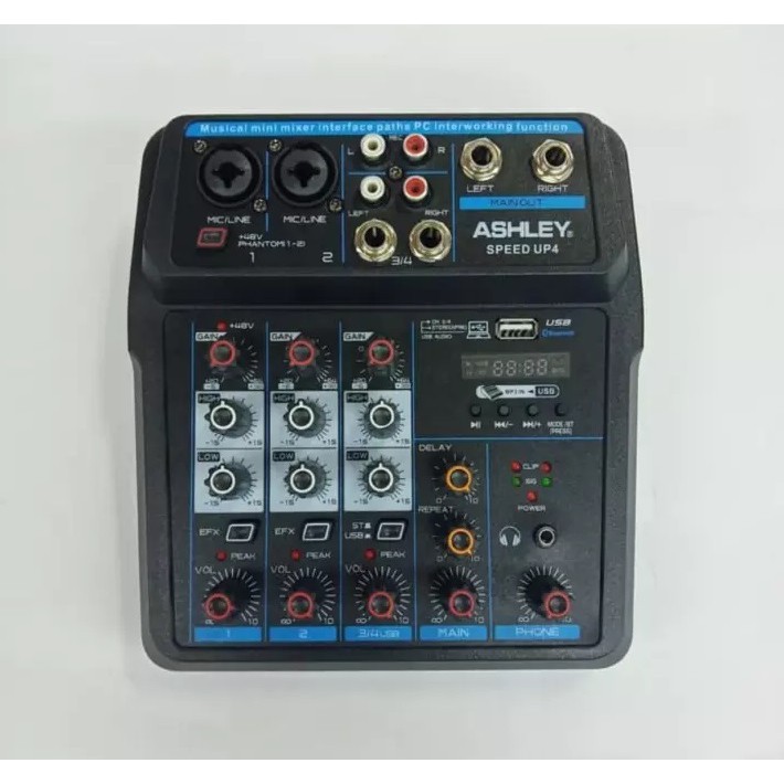 Mixer Audio ASHLEY Speed Up4 / Speed Up 4 Bisa Bluetoth,USB (ORIGINAL)