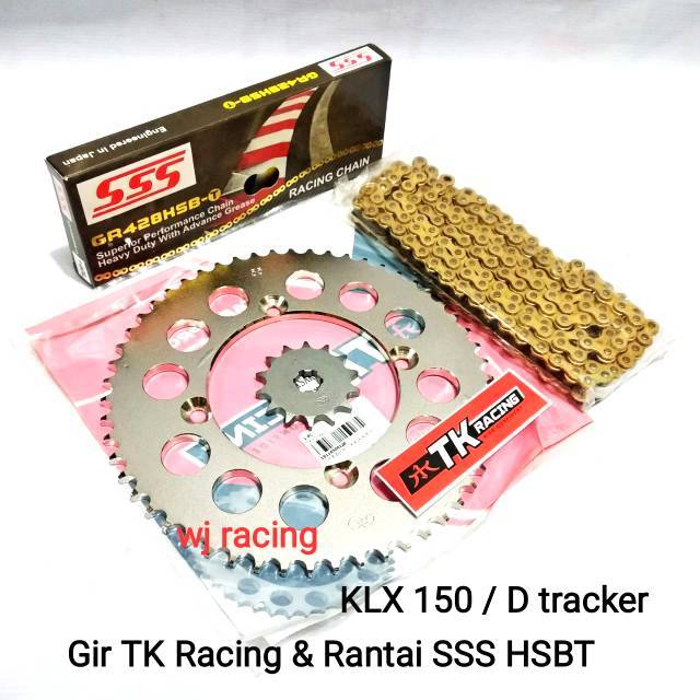 Gear TK Racing KLX 150 & Rantai SSS 428 HSBT 140L