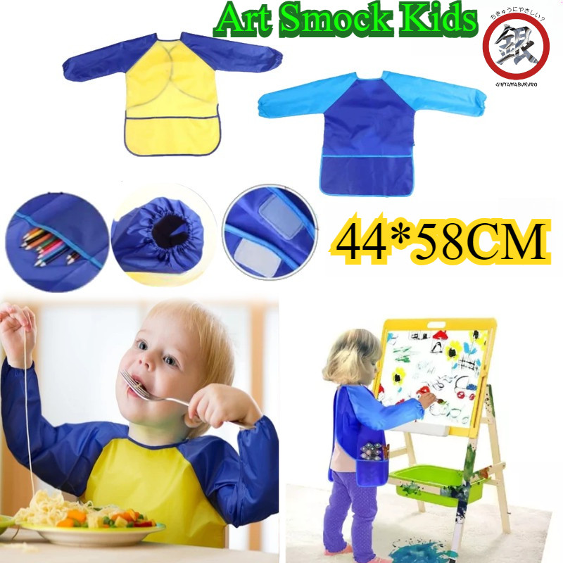 Air Apron Waterproof Kids Apron/Kids Painting Apron Apron Lukis Anak Celemek Melukis /Art Smock Kids