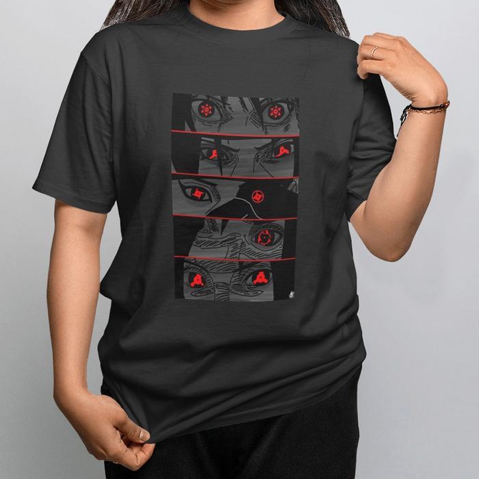 (COD) Kaos Hobby Naruto - Kaos Mata Uchiha - Kaos Clan Uchiha - Sharingan Naruto Kaos Premium Pakaia