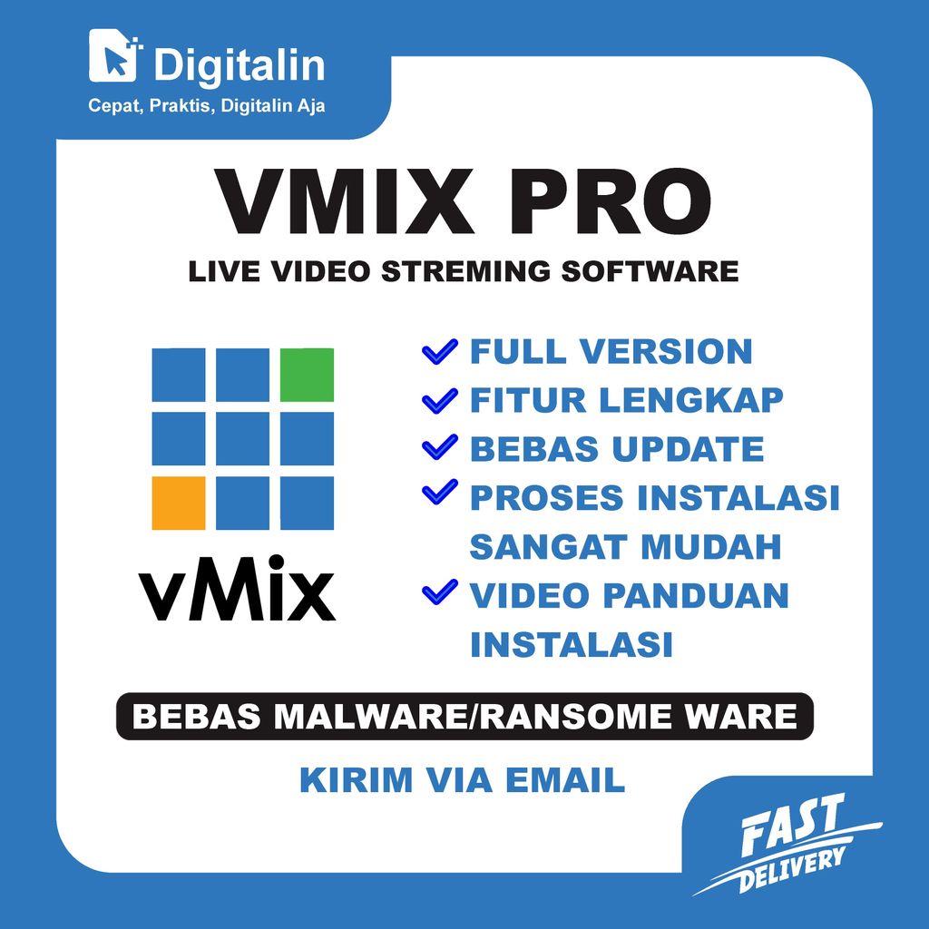 Vmix Pro 28 Full Version Original No Trial Lifetime + Panduan Instalasi (WIN) | Version 23 / 24 / 25
