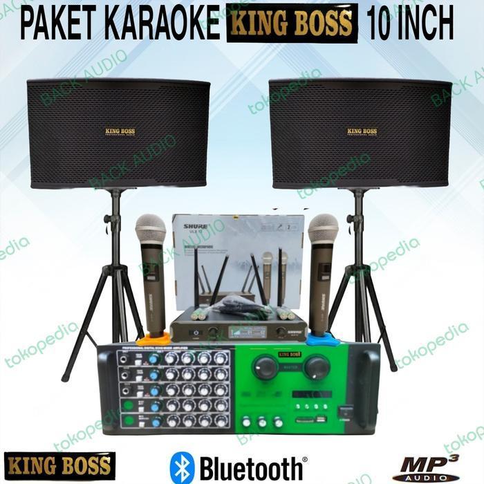 paket sound karaoke king boss 10 inch paket komplit karaoke rumahan