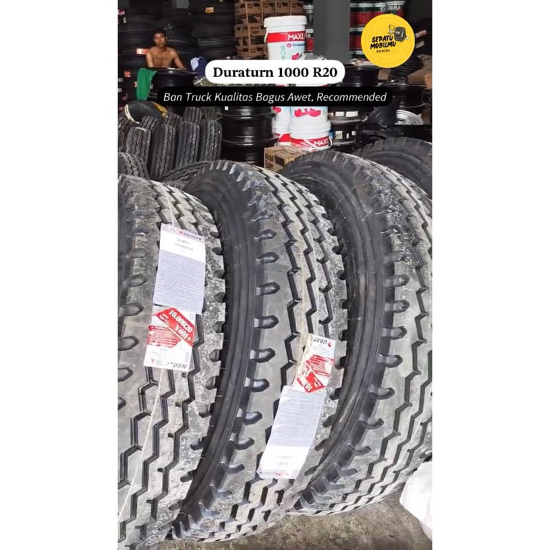 Ban Truk Duraturn SET 1000 R20 - Ban truck kawat - Ban kawat 1000.20 1000-20 SET BAN DALAM + MARSET 
