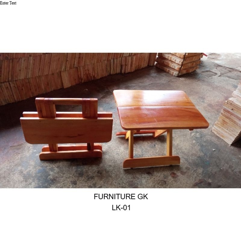 PROMO LJ-01 rehal meja lipat kayu 40×28 oven plitur, dampar, meja belajar, meja mengaji, meja santri