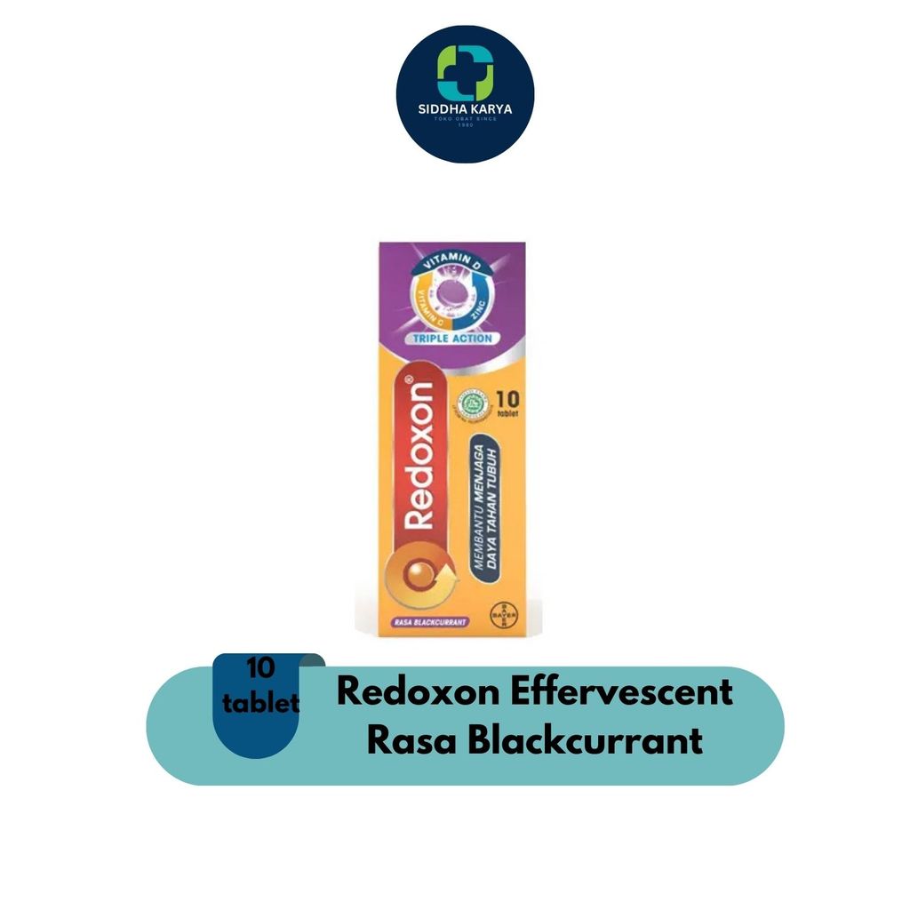 Redoxon Effervescent Rasa Blackcurrant Isi 10 tablet