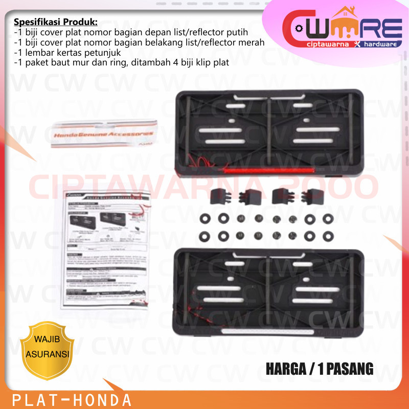 Cover plat motor nomor Honda