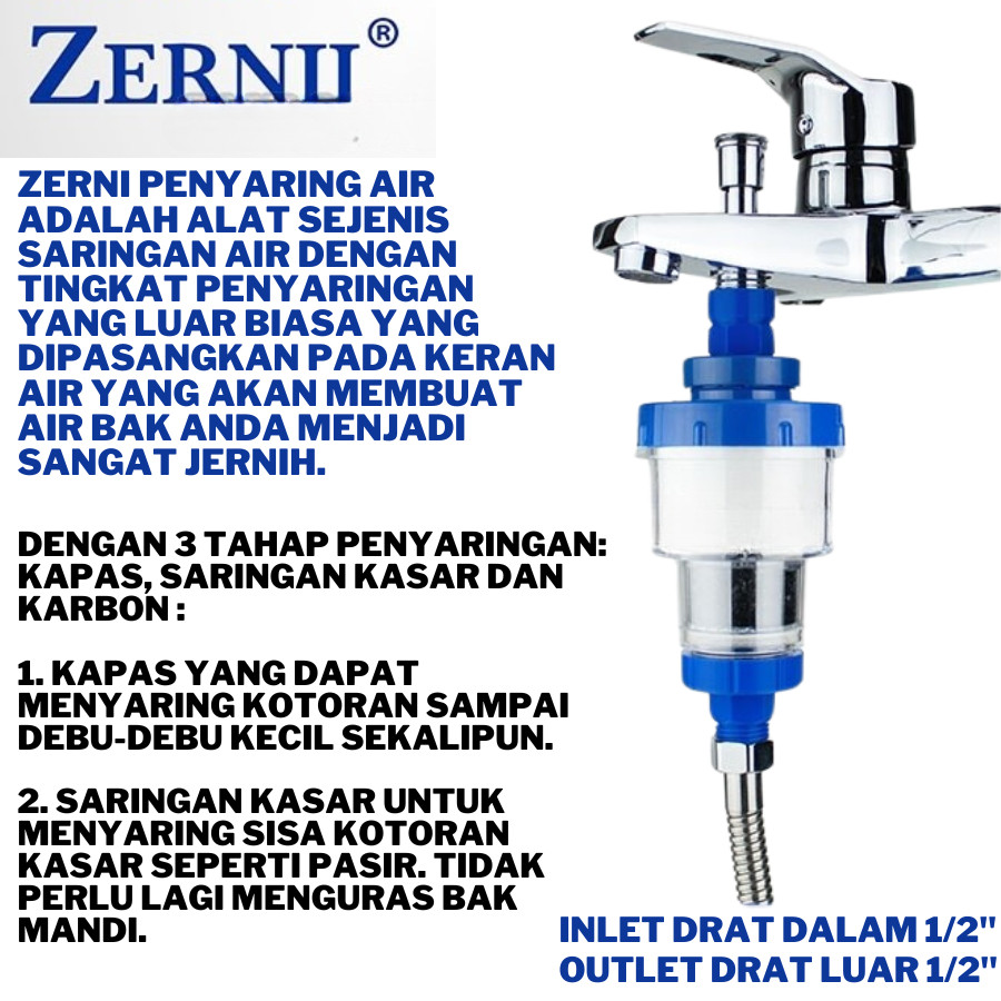 ZERNII WATER FILTER ZERNII SARINGAN AIR ZERNII FILTER AIR KARBON ZERNI
