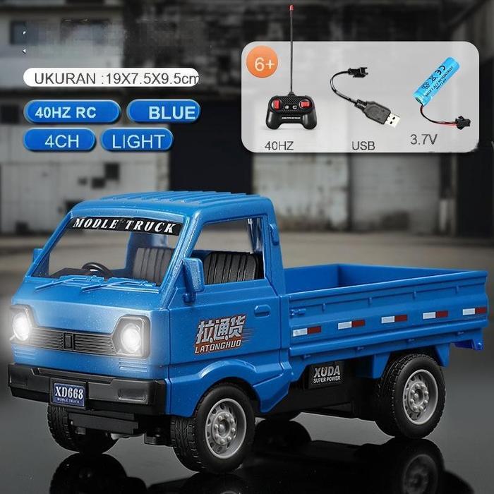 SYARIAH TOYS MAINAN KOLEKSI CARGO TRUCK REMOTE CONTROL RC CARRY PICK UP MINI SMOKE SPRAY 1:24 - MINI