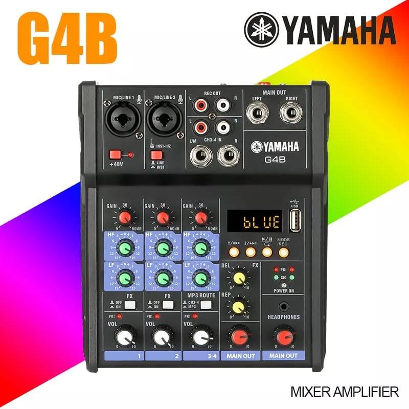 AUDIO MIXER YAMAHA G4 SBLUETOOTH,USB,RECORD,SOUNDCARD,REVERB Mixer audio saluran 4