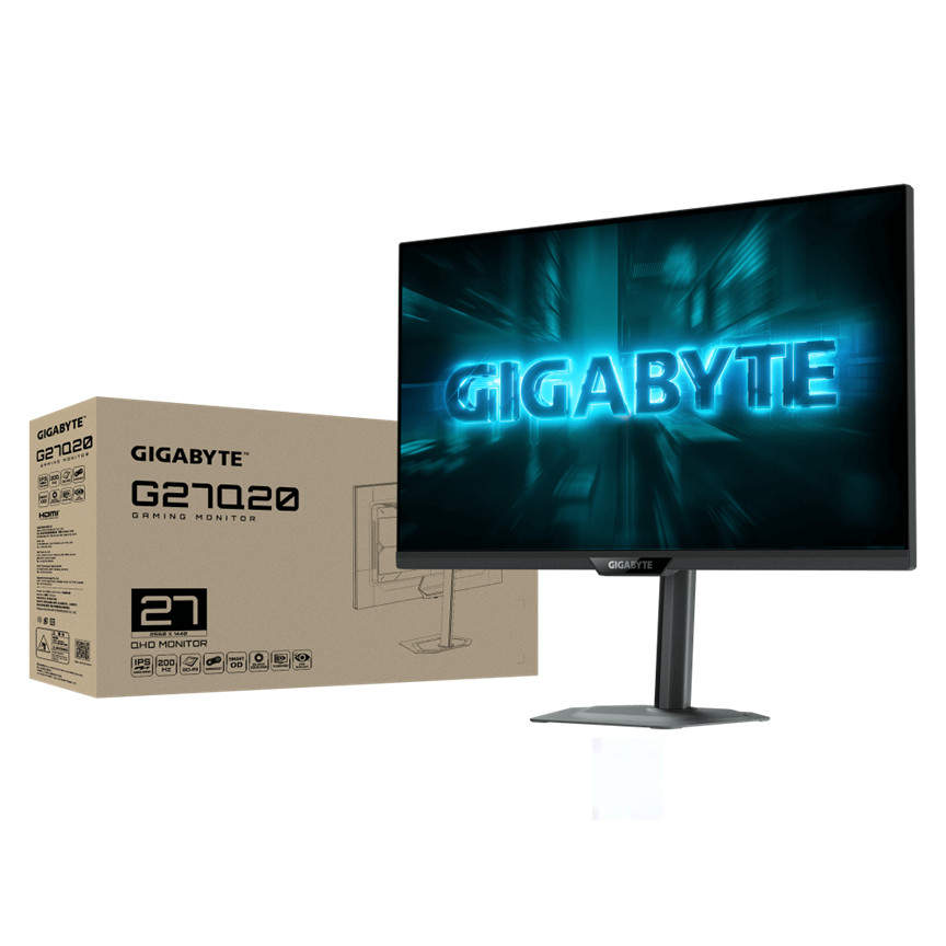 GIGABYTE GAMING MONITOR 27 INCH SS IPS QHD 2K 1440P 1MS 180HZ G27Q20 HDR