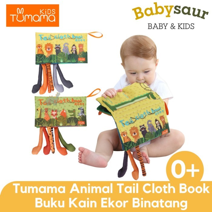 TUMAMA Animal Tail 3D Cloth Book Mainan Buku Kain Edukasi Anak Bayi 0+