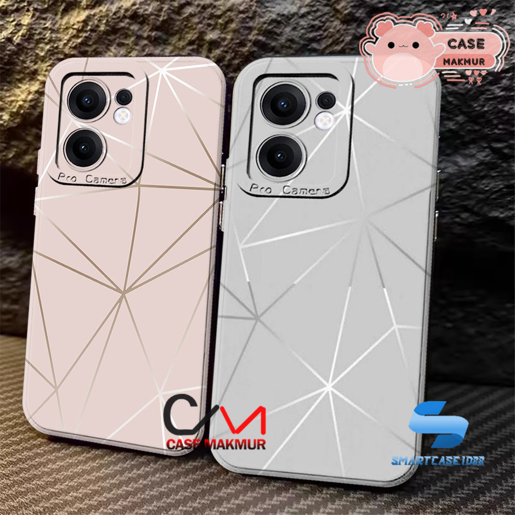 OPPO RENO 13F /RENO 13 5G 2025 Case Motif Marble - Silikon Casing Lentur - Procamera - Kesing Lunak