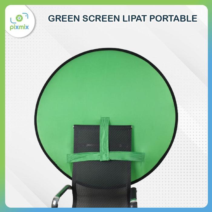 Green Screen Lipat Portable | Background untuk Zoom - green screen TERLARIS