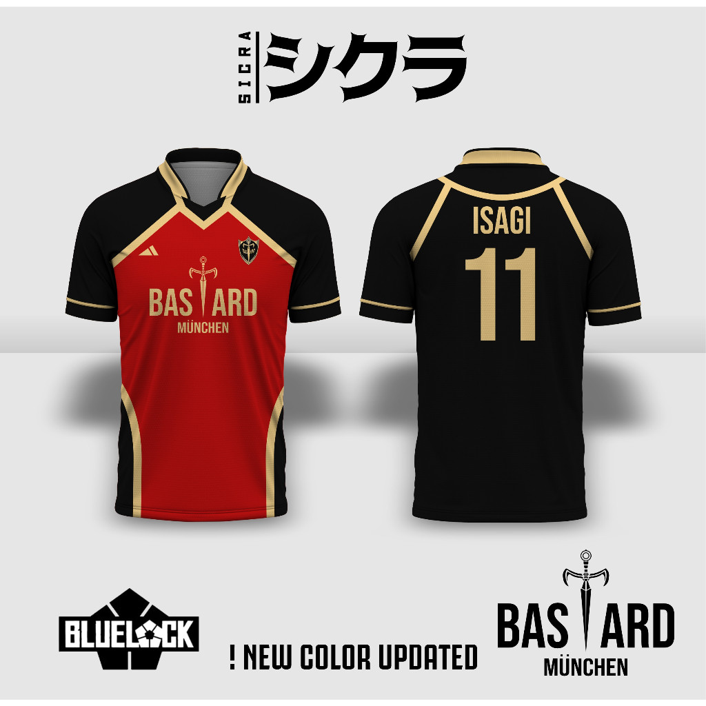 UPDATED  Jersey Anime Blue Lock Bastard Munchen Cosplay Bola Manga