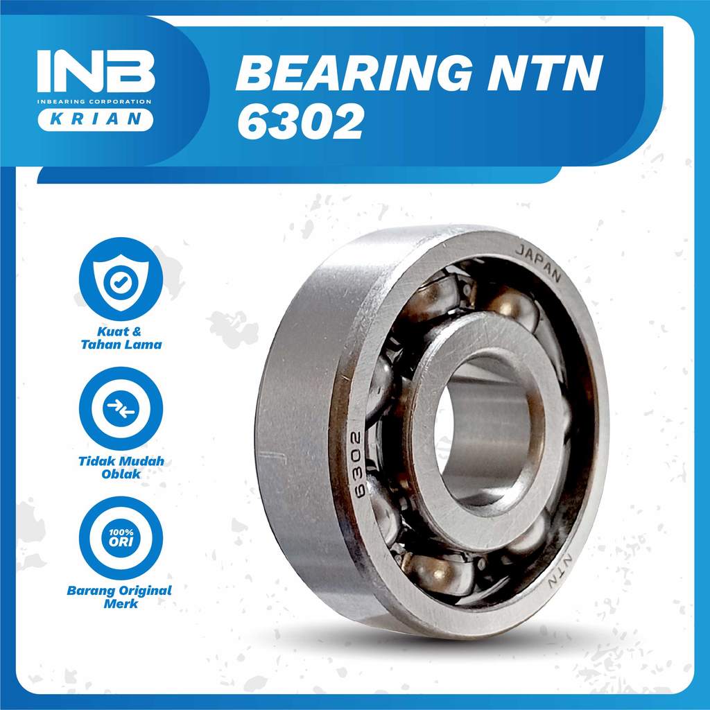 Laker Bearing 6302 NTN Bearing Gearbox Beat Karbu Gardan Beat As Roda Vario Karbu Original NTN INB K