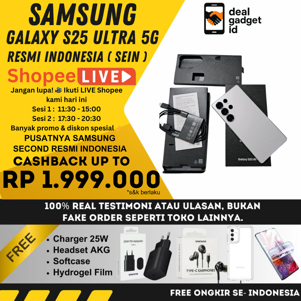 SEIN | SAMSUNG GALAXY S25 ULTRA 5G & S24 ULTRA 5G 12/1TB 12/512GB 12/256GB SECOND RESMI INDONESIA | 