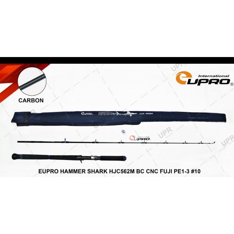 joran pancing eupro hammershark 562 165 cm jigging overhead tanduk