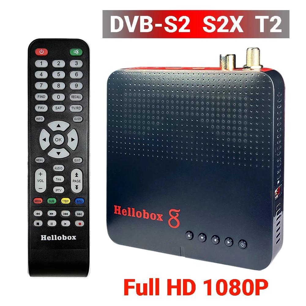 New H.265 TV Receiver DVB T2 DVB S2  Hellobox 8 Satellite Receiver support RJ45 WiFi HEVC PowerVu he