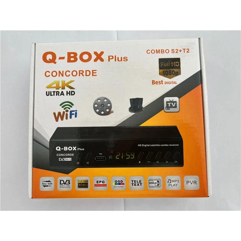 2026 DVB-T2 DVB-S2 Combo QBOX Plus Satellite TV Receiver Tuner H.264 MPEG 4 gital TV Decoder 1080P H
