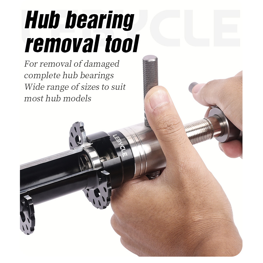 Alat Pelepas Bearing Hub Sepeda LEBYCLE, Alat Pelepas Basis Hub Sepeda MTB Road Bike, Alat Penarik H