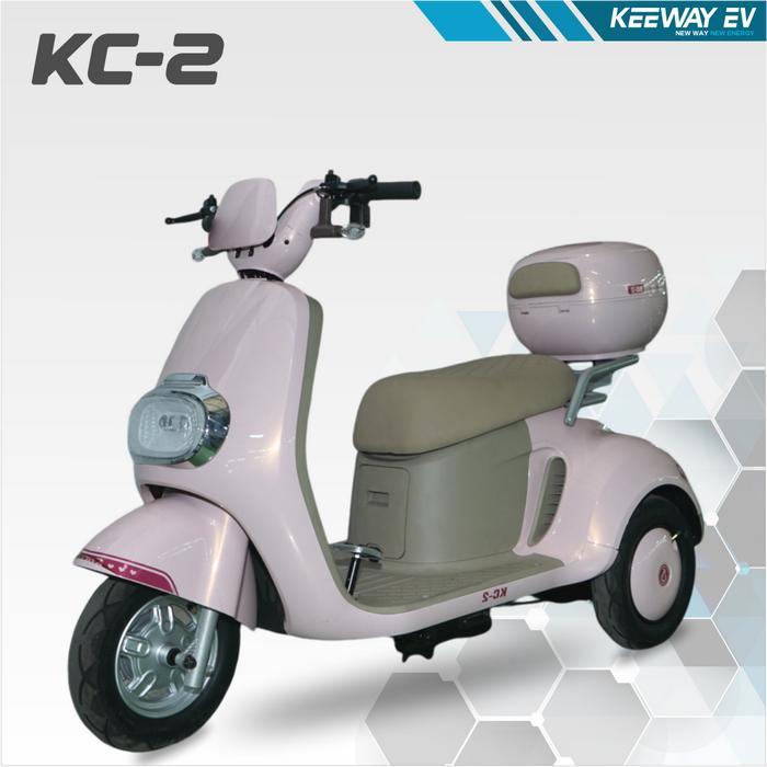 Keeway Sepeda Listrik Roda 3 KC-2 600W Motor Listrik Tiga Roda Dewasa Lansia Baterai 60V 20Ah Jarak 