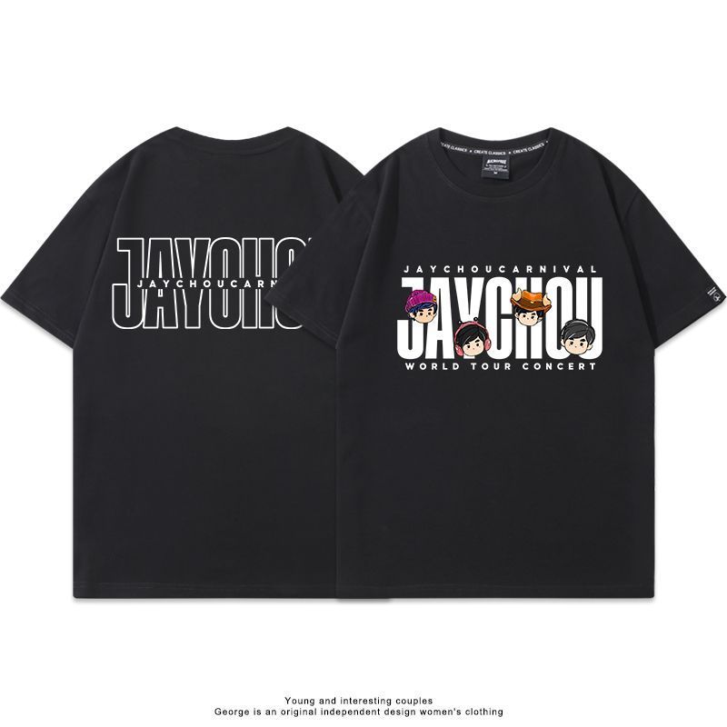 Kaos Oversized T-shirt Jay Chou Carnival World Tour  Characters Print Combed 30s Sablon Premium Tida