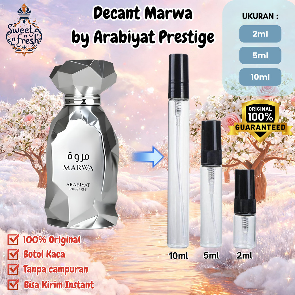 Decant Parfum Arabiyat Prestige Marwa EDP Parfum Pria Tahan Lama 100% Original