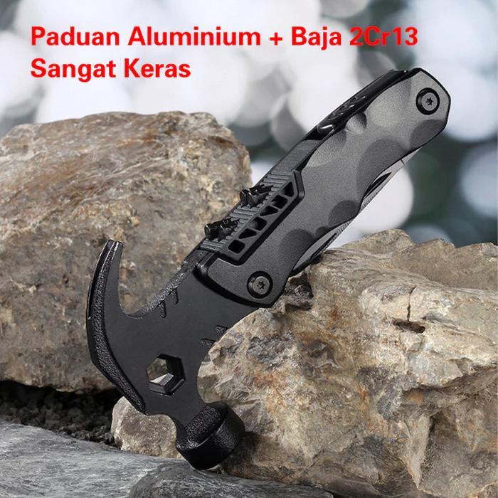 Palu Serbaguna Minimalis Palu Cakar Alat Survival Palu Lipat Serbaguna