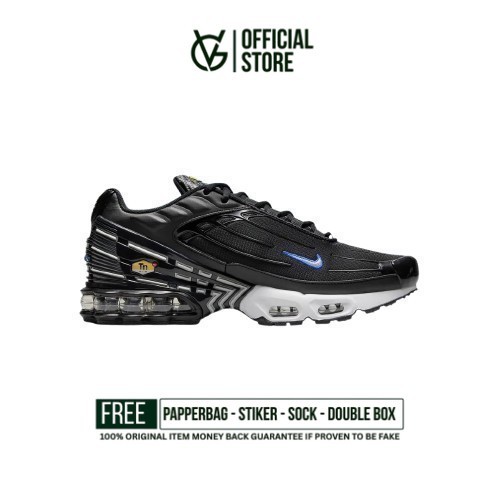 Sepatu Sneakers Nike Airmax Plus 3 Royal Silver 100% Original BNIB Sneakers Unisex Original Authenti