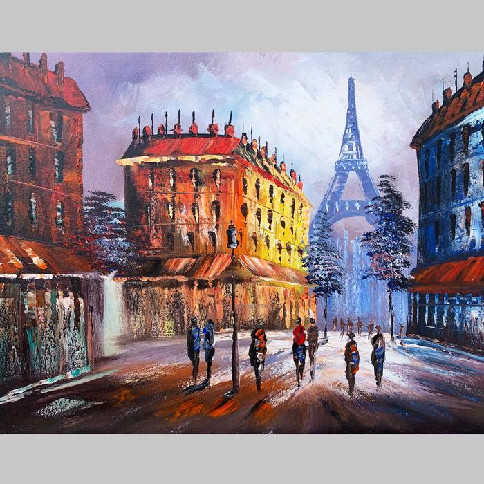 Lukisan pemandangan Eropa ekspresif Berkualitas