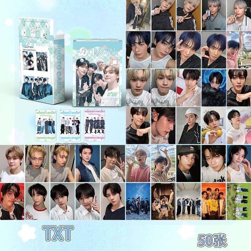 [50Pcs] Hologram Pack Photocard Txt Glitter Holo Album Lomo Card Photo Card Kpop Lomocard Kpopers Ph