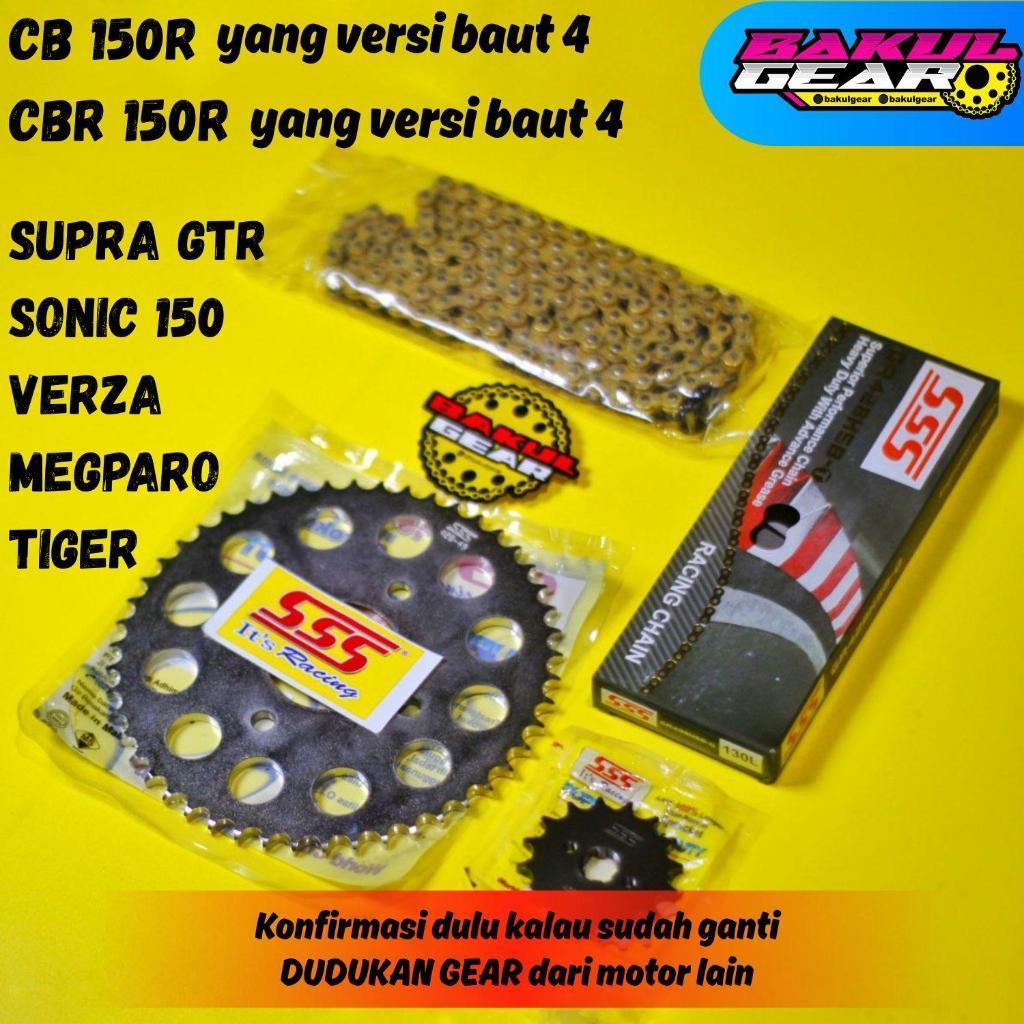 Gear Set SSS CB150r CBR150r Tiger CB GL Verza Megapro Sonic 150r Supra GTR CBR 150 Rantai HSBT KH1