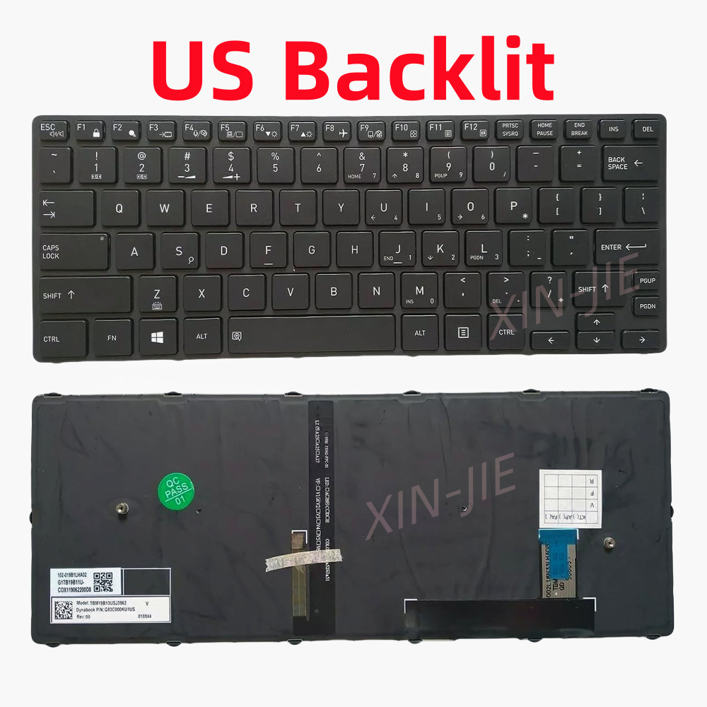 XIN-US Backlit Laptop Keyboard For Toshiba Dynabook Tecra A40-G  English