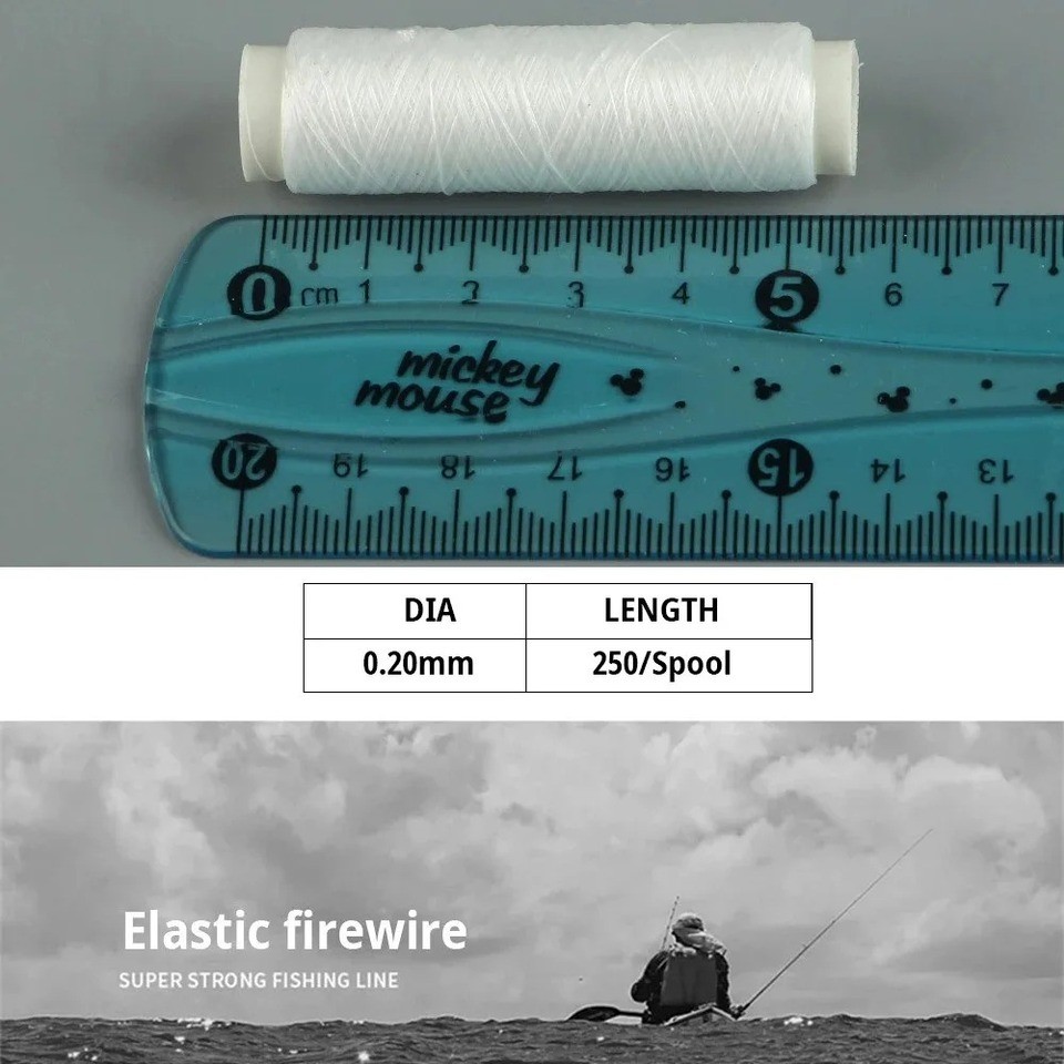 High-strength elastic fishing line 0.2mm 250M  Invisible Fishing Bait Line elastic thread Fishing Li