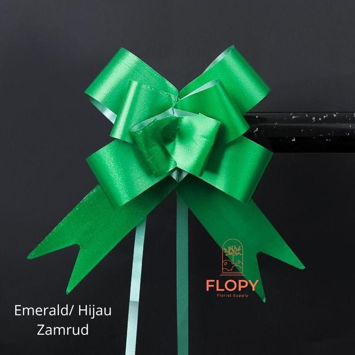Pita Tarik Jumbo Panjang / Pita Tarik Warna / Pita Kado - Emerald