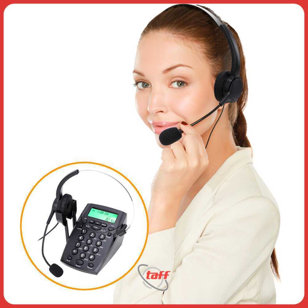 Voicejoy Telephone Desk HT800 with Headphone Call Center VH500