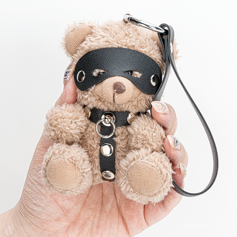 Adult Fun BDSM Toy Bear Eye Mask Bondage Position Toy Bear Couple Keychain Pendant Wholesale