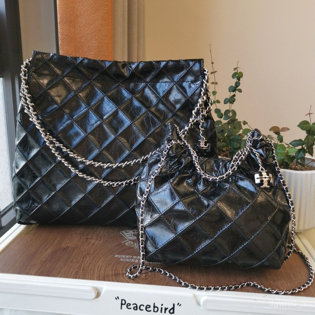 TB Quilted Tote Bag Fashion Versatile Wandering Bag Mini Shopping Bag Chanel Style Chain Women's Bag