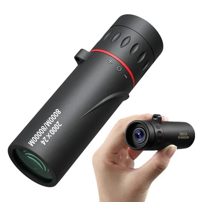 2000x24 HD Monocular Telescope Outdoor Mini Portable Zoom Monocular Phone Telescope Travel Hiking Ca