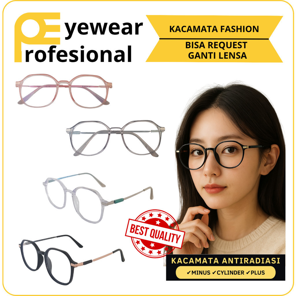 KACAMATA MINUS + ANTIRADIASI BLUERAY PHOTOCHROMIC BLUECHROMIC [BRT2053]