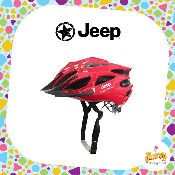 Helm Sepeda Dewasa Jeep Adult Helmet | Bicycle Helmet | Bike Helmet - Red