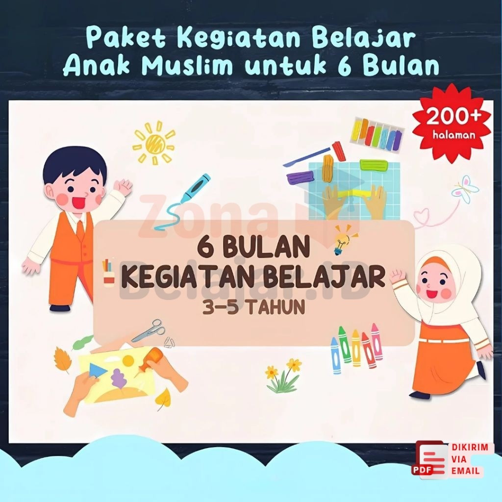 Paket Kegiatan Belajar Anak Muslim 6 Bulan Jadwal Materi Homeschooling Pra Sekolah Lengkap