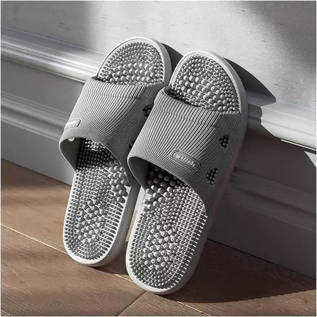Sandal Rumah Empuk Anti Slip Pria Wanita - Sandal Refleksi Kesehatan Dengan Sol Tebal & Bantalan Pij